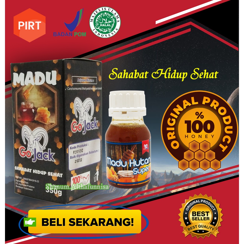 

MADU HUTAN ODENG ASLI MURNI 100% SUPER GO JACK 350G / MADU SEHAT BERKUALITAS