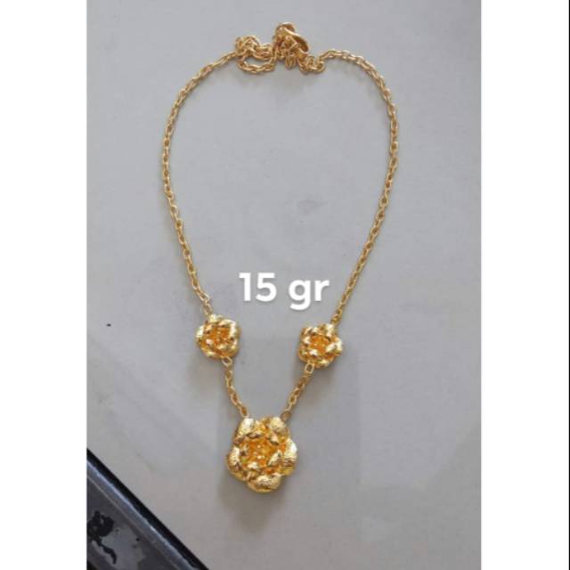 Kalung emas  mawar emas  london  24 karat emas  toba Shopee 