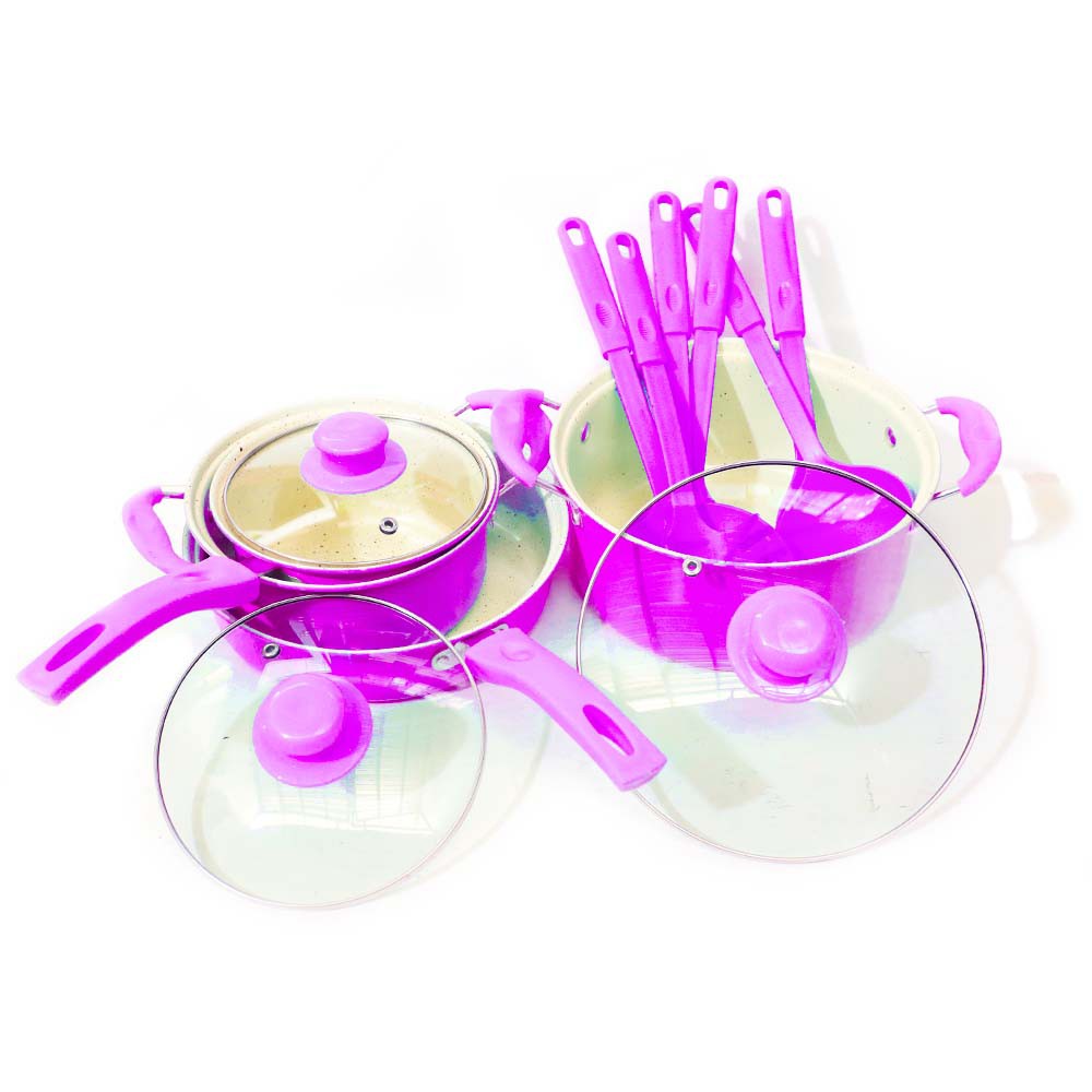 Panci Set 13 pcs  Marbel Non-Stick Multifungsi  cy - 13