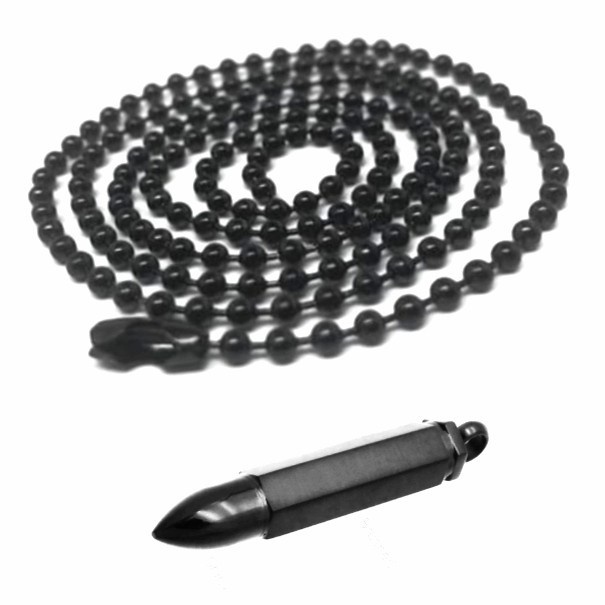 Bandul Liontin Kalung Hitam Pria Wanita Titanium Tahan Karat Pendant