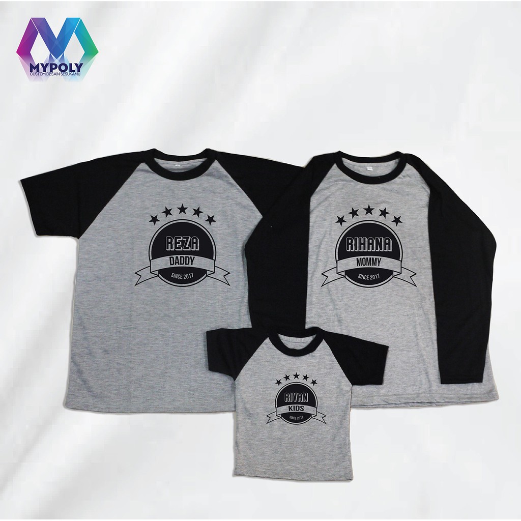 Kaos Couple Bisa Cetak Nama Kaos Raglan Couple Desain Unik Terbaru