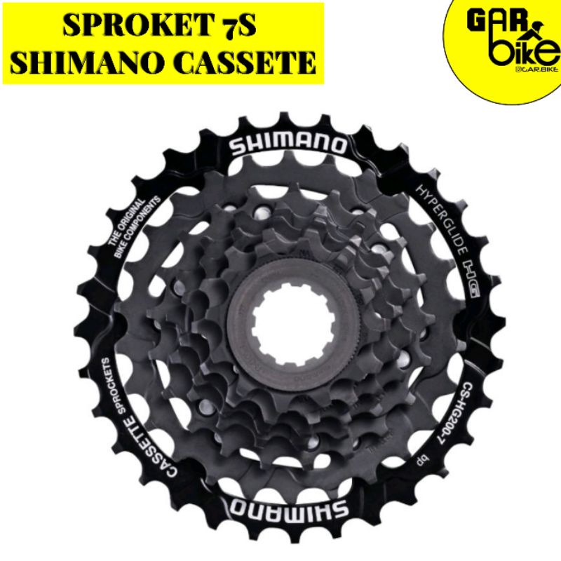 Sproket Gear Sepeda Shimano 7 Speed Cassete H200 32T