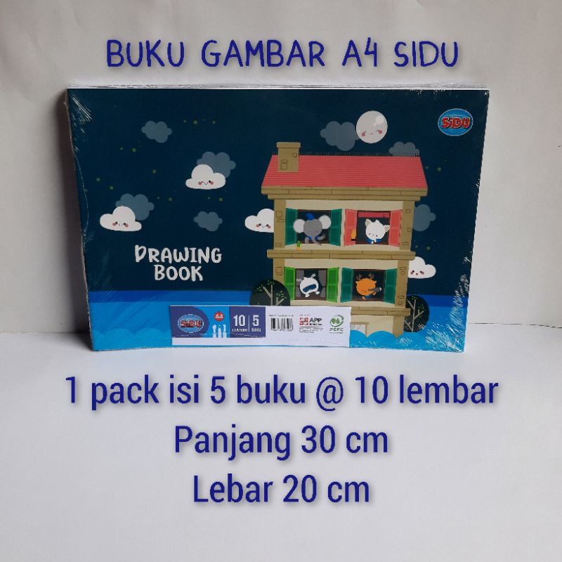 

Buku Gambar Sidu a4 1 Pack isi 5 Buku Kertas Putih Tebal