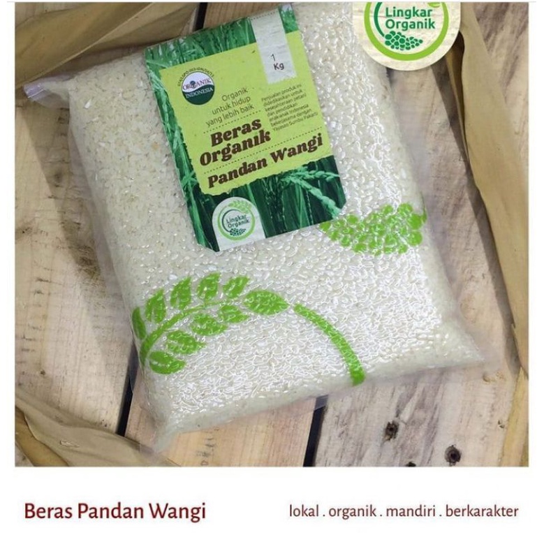 Lingkar Organik Beras Pandan Wangi Organik 1 Kg MPASI Sehat