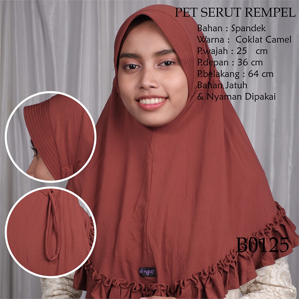 Hijab khimar elnifa pet serut rempel hijab murah terbaru