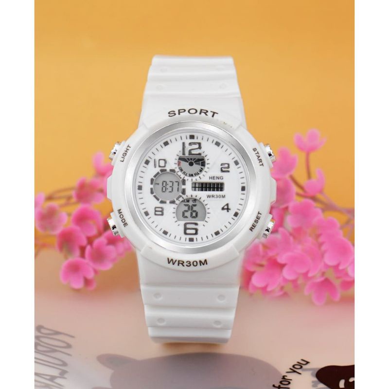 (Terima Cod)Jam Tangan Wanita Digital Sport WR30M Strap Rubber(Dikirim Jakarta)