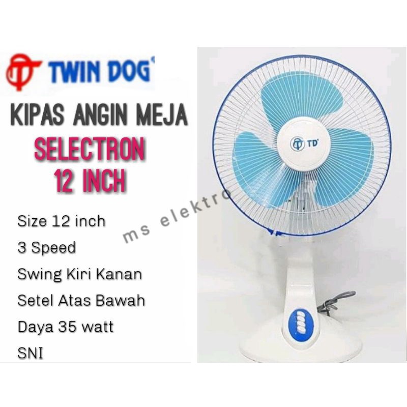 Kipas Angin Meja Deskfan TD 12 inch Duo bisa meja dan dinding