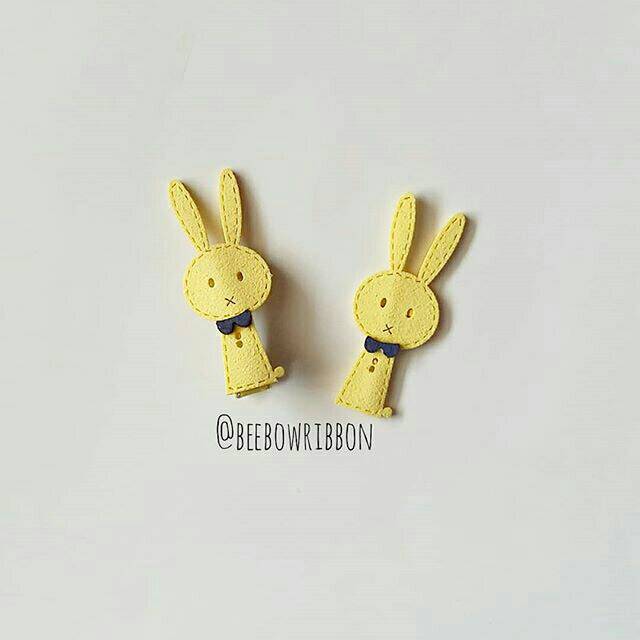 Bunny lemon hairclip