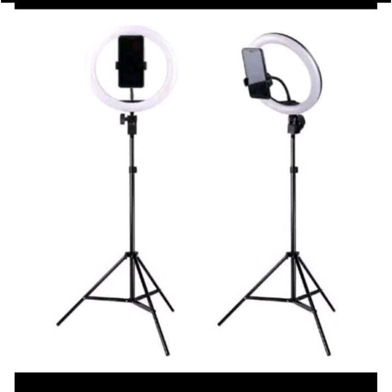 RING LIGHT 26CM + TRIPOD 2.1M - LAMPU MAKE UP - LAMPU SELFIE - LAMPU VLOG