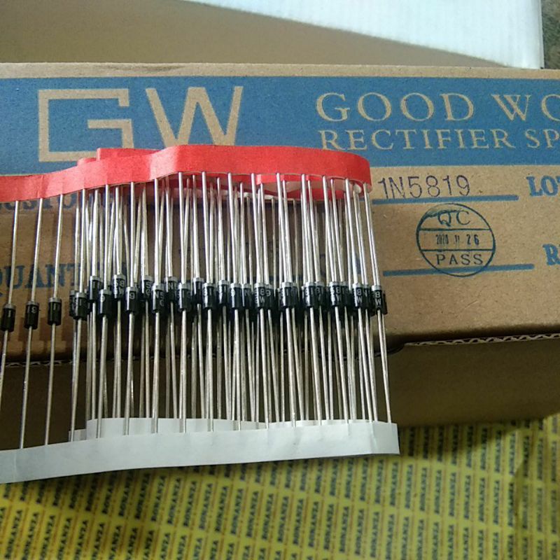 20pcs IN5819 kaki tembaga besar Original Good work GW dioda gate in5819