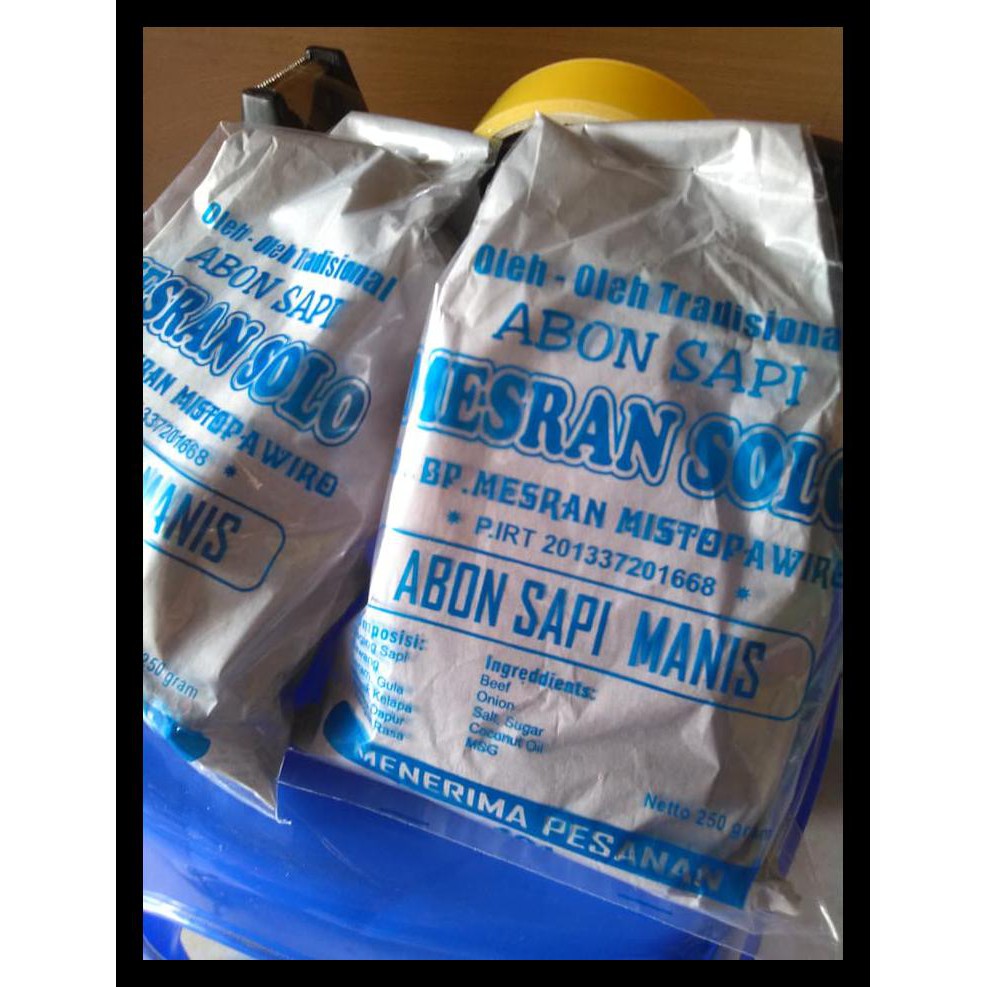 

Abon Sapi Mesran Solo 250Gram (Rasa Pedas / Rasa Manis) Terjamin