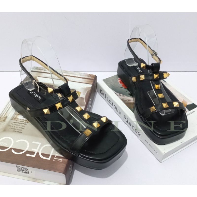 Sandal Wanita Sandal flatporm wedges Stut DN 08