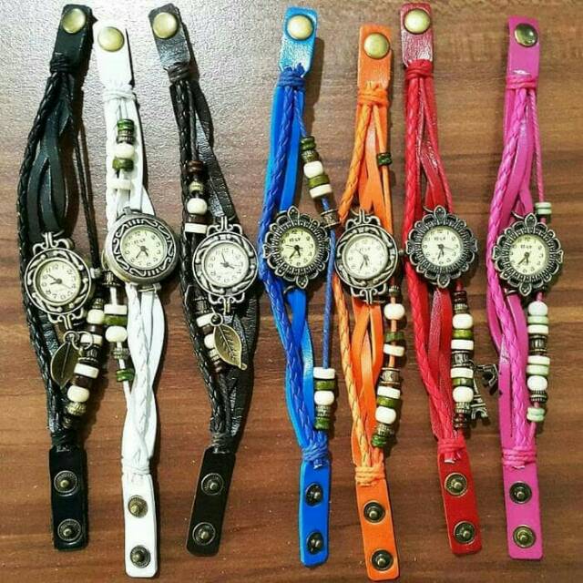 Jam Tangan Tribal Vintage Gelang Unik Etnik Wanita Hand Watch Fashion