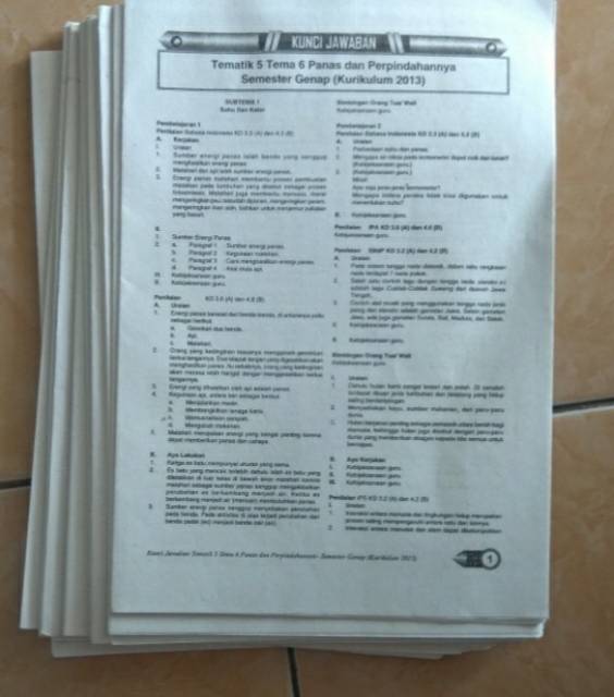 Kunci Jawaban Lks Tematik Kelas 123456 Semester Genap Tahun Ajaran 2020 Shopee Indonesia