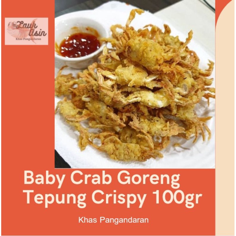 

Baby Crab Goreng Tepung Crispy 100gr Khas Pangandaran