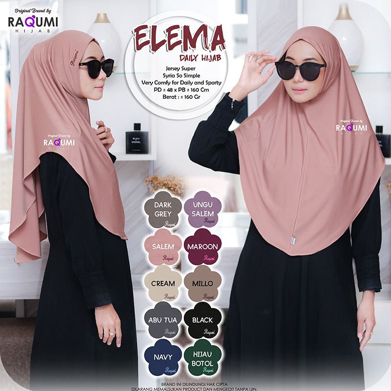 ELEMA RAQUMI HIJAB ORIGINAL SOLO