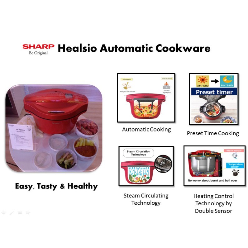 SHARP Healsio Hot Cook KNH24 Automatic Smart Digital Multi Cooker KN-H24INA Pressure Cooking Presto