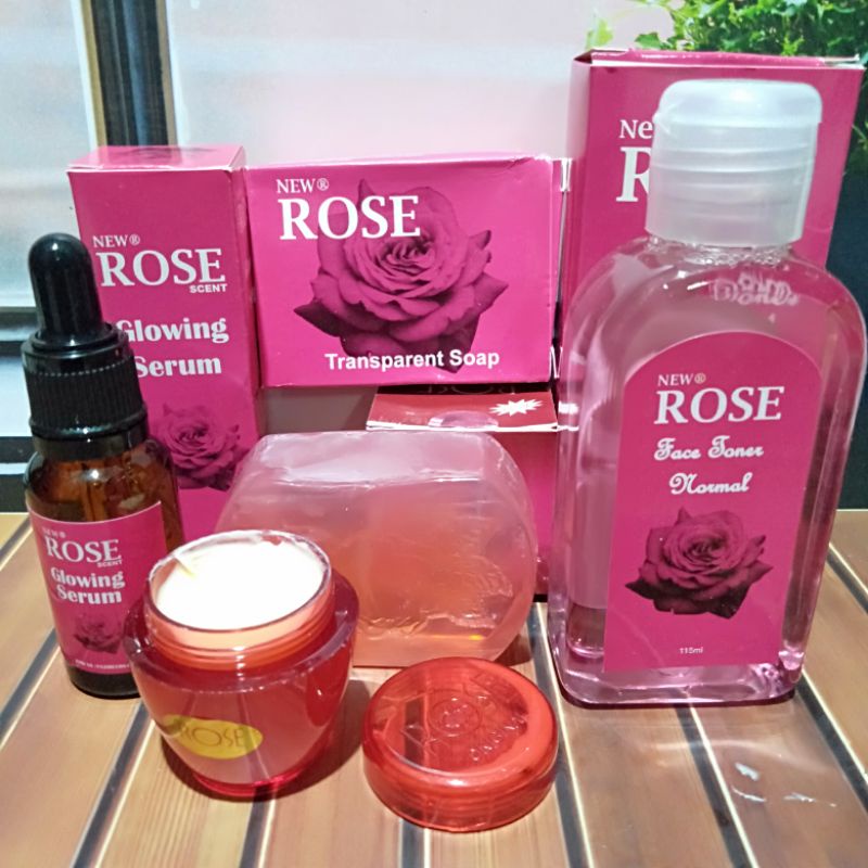 (Original)Paket Cream Rose 4IN1 // Paket Hemat Cream Rose 4IN1 Sabun kinori+toner+serum+cream