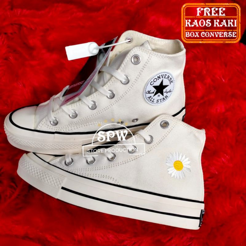 SEPATU CONVERSE 70S PEACE BUNGA BNIB EGRET MINUS ONE HIGH (COD)