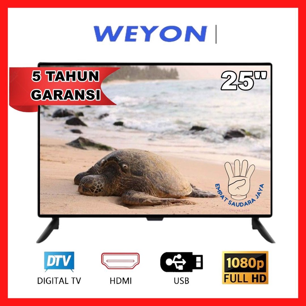 TV LED 25 INCI FULL LAYAR DIGITAL SUPPORT HDMI VGA AV DAN USB GARANSI 5 TAHUN