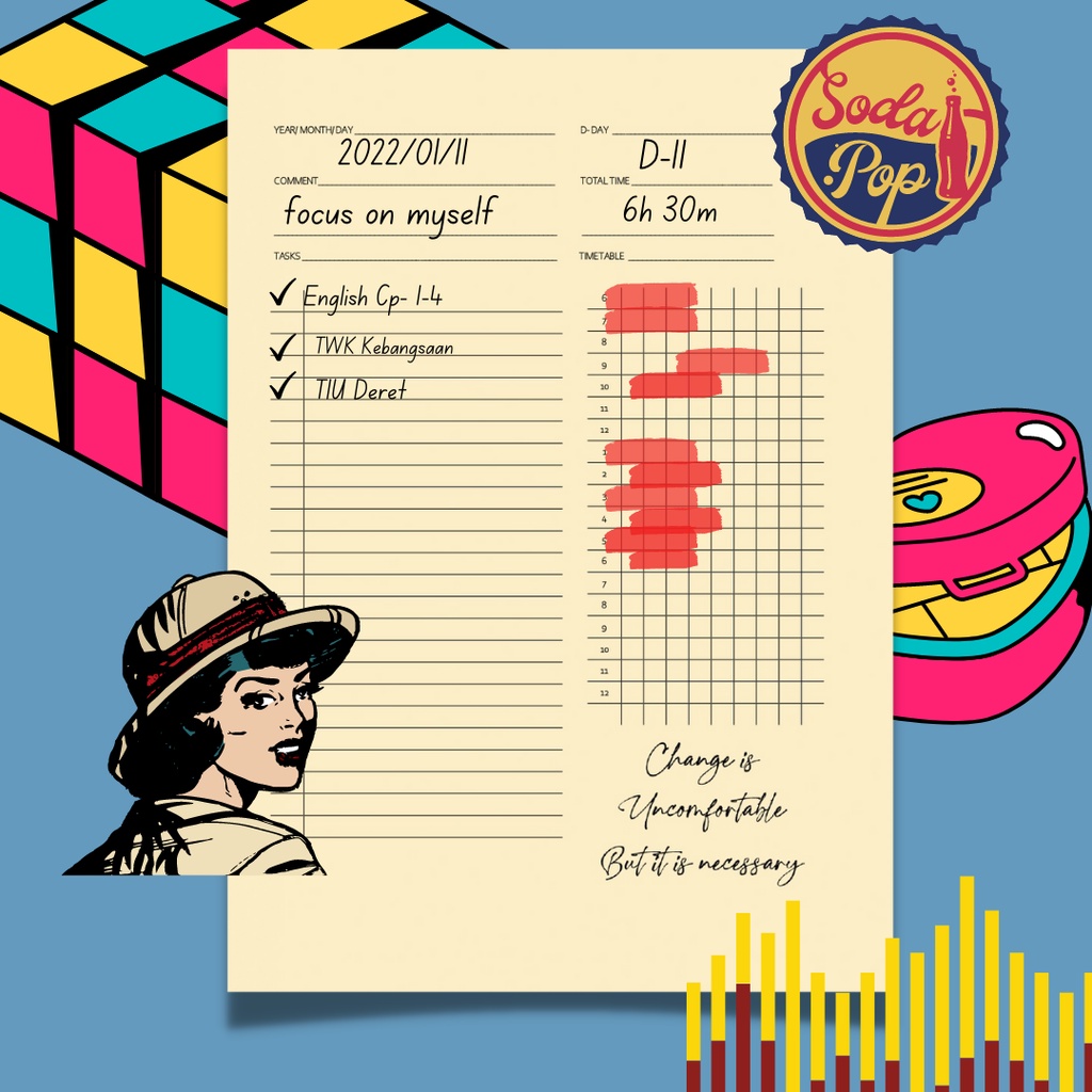 

Study Planner 2022 Ukuran A5 | Daily Planner