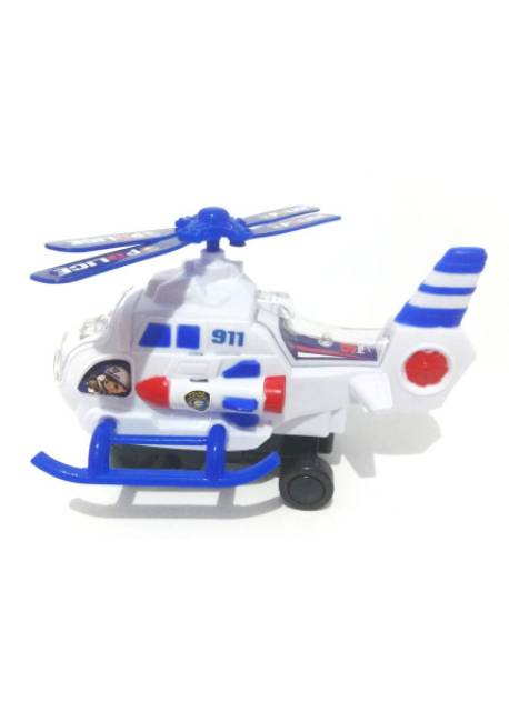 Mainan Helicopter Police Bump&amp;Go Baterai I mainan anak edukatif  helikopter