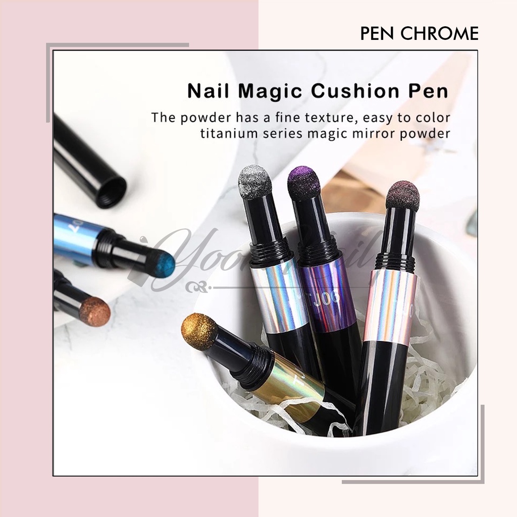 Pen chrome powder nail art mirror chrome nails powder silver gold silver holo