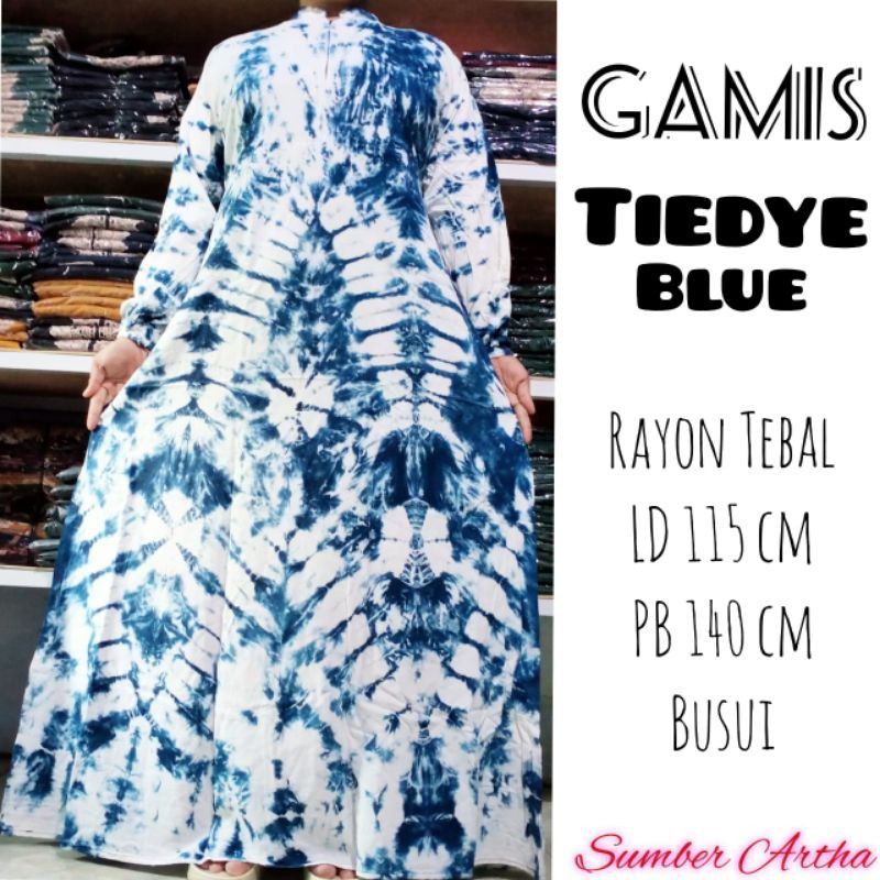 Terbaru Gamis Twill rayon ori pelangi gamis twill tiedye gamis twill rayon ori super