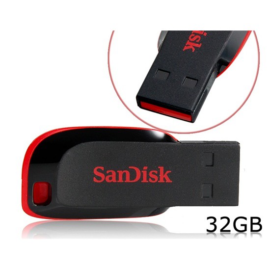 Usb flash drive SanDisk 32gb Cruzer blade original &amp; resmi - flash disk Sandisk 32gb usb 2.0