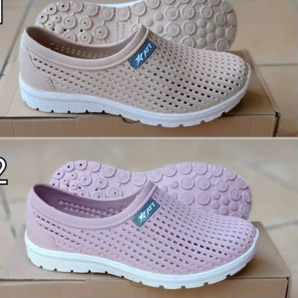 Sepatu karet wanita anti air - sepatu slip on wanita pro att model jaring sepatu karet proATT wanita