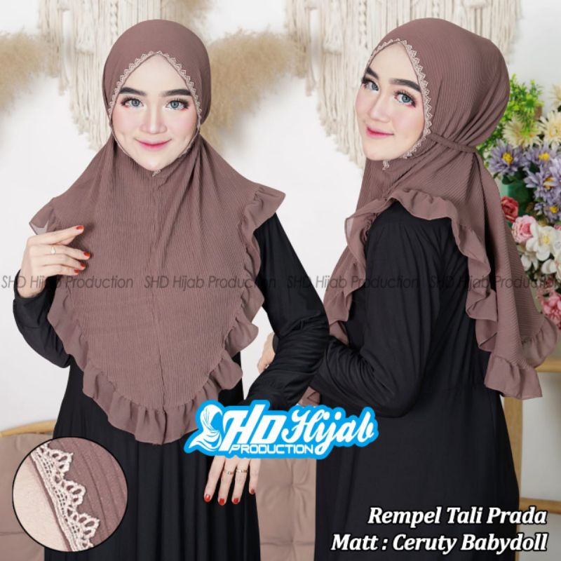 HIJAB INSTAN BERGO PLISKET RENDA REMPEL