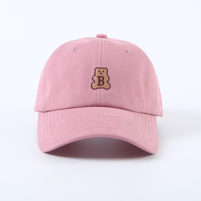 Topi Baseball Motif Kartun Beruang Bahan Katun Gaya Kasual Untuk Pria Dan Wanita