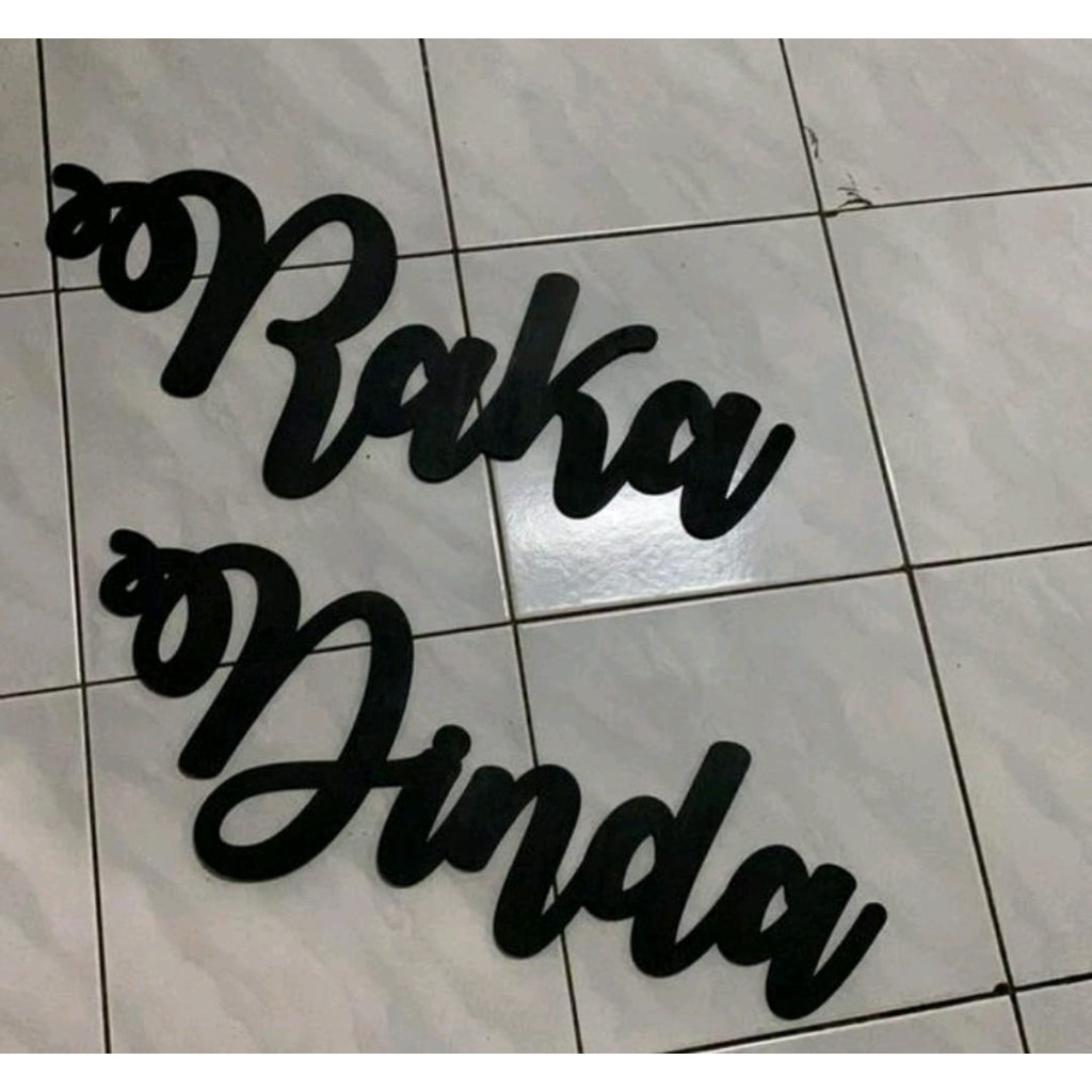 Custom backdrop sign tulisan nama / Plywood dekorasi kamar