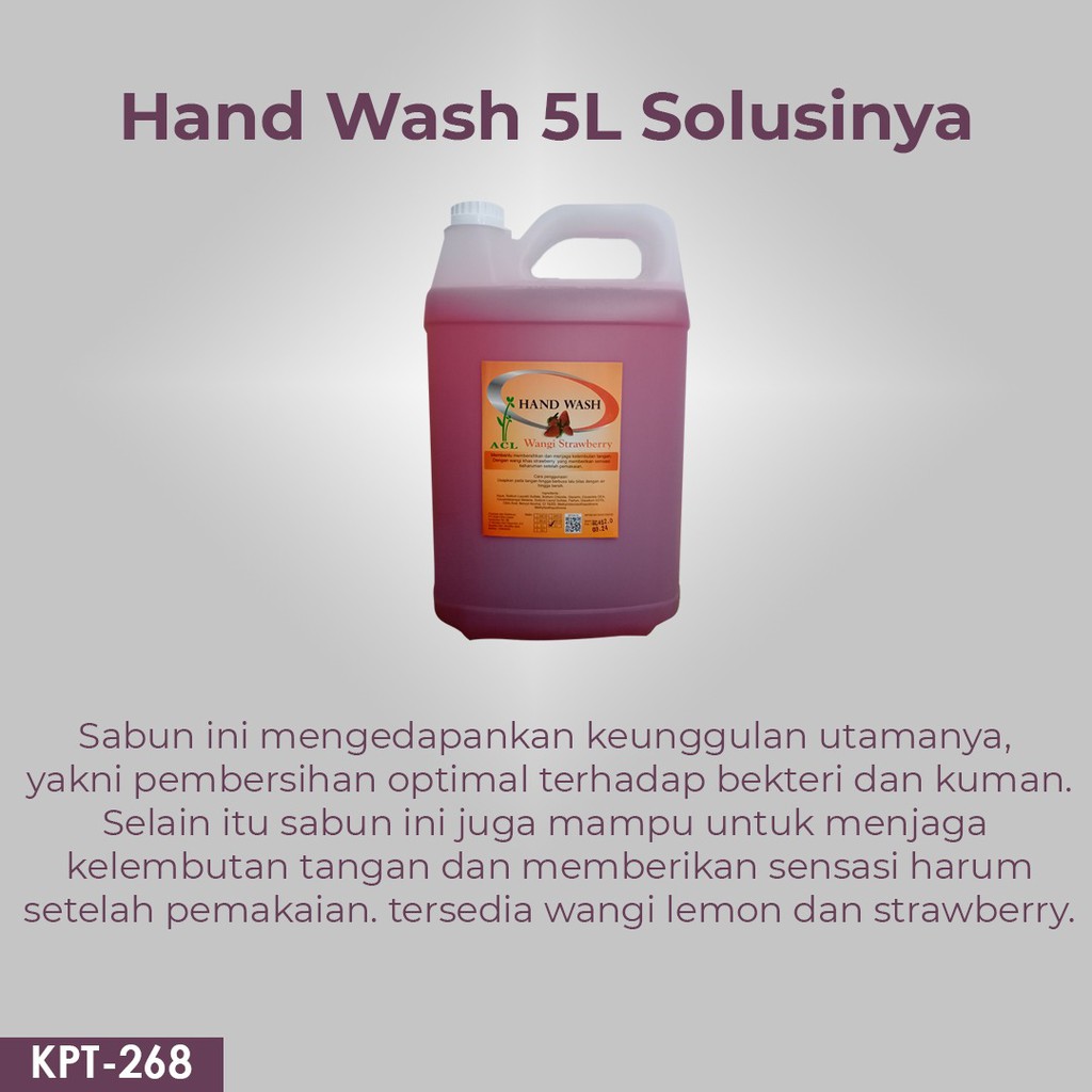 ACL HAND WASH 5 liter - Sabun cuci tangan pembersih kuman dan virus - KPT-268