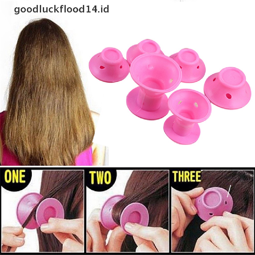 [OOID] 10pcs Beauty Women Roll Hair Maker Curlers Roller Soft Silicone DIY Cosmetic ID