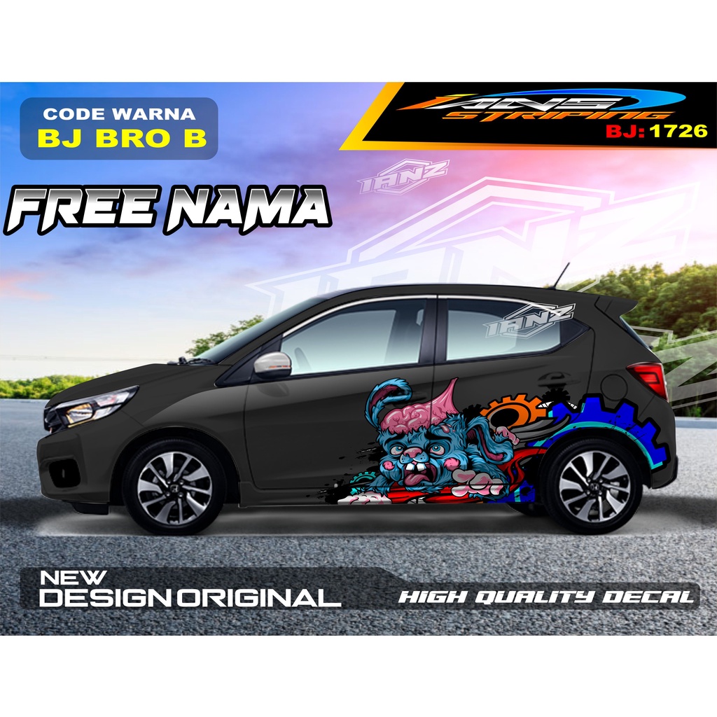 STICKER MOBIL BRIO / STIKER MOBIL HONDA JAZZ  / VARIASI STIKER AGYA AYLA/ STIKER MOBIL