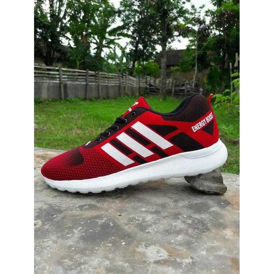 Sepatu Olahraga Pria Adidas Sport Merah Jumbo Ukuran Besar Big Size 45, 46, 47