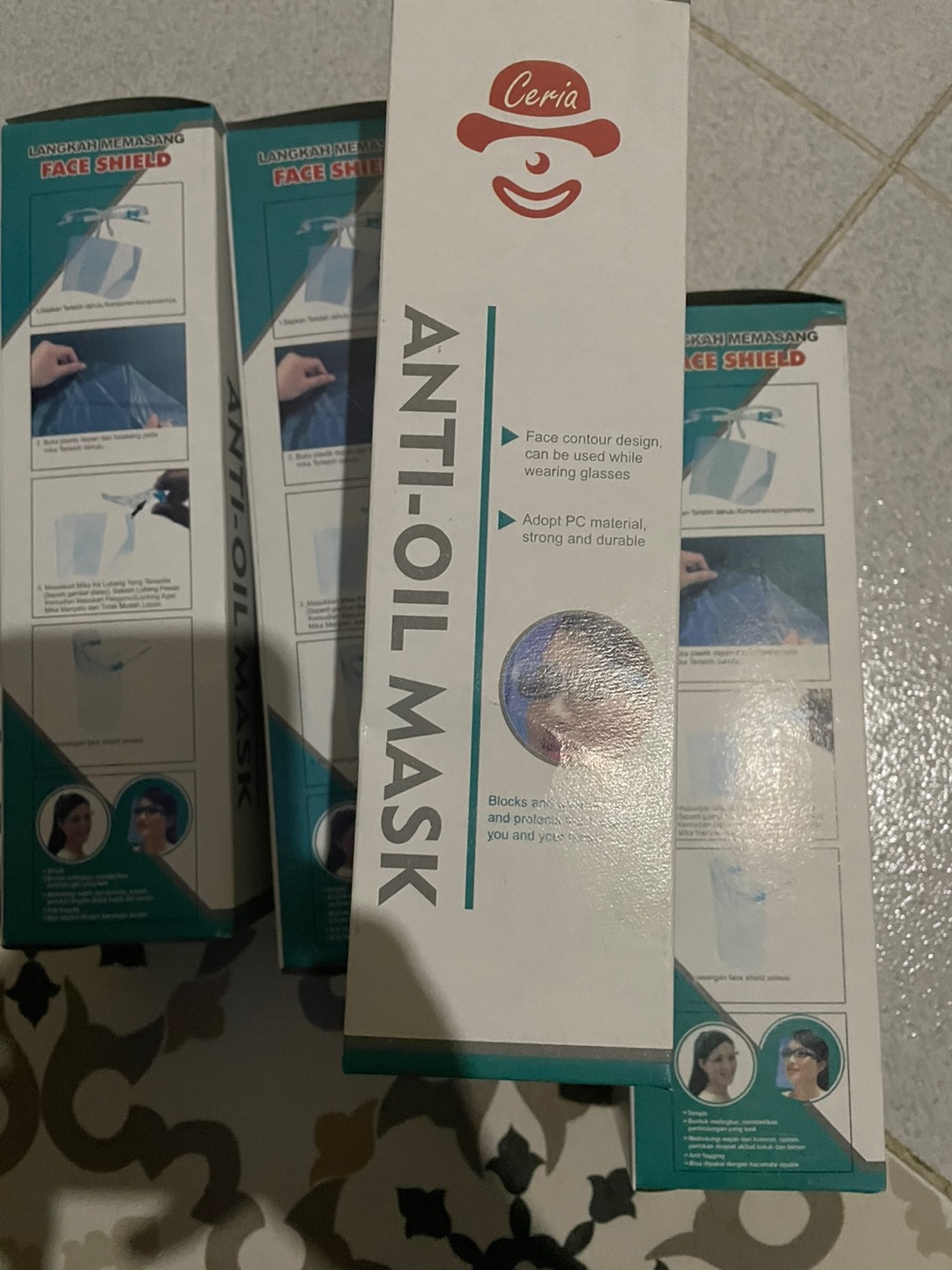 Face Shield Nagita /pelindung Wajah Safety Apd Anti-fog, Kaca Mata