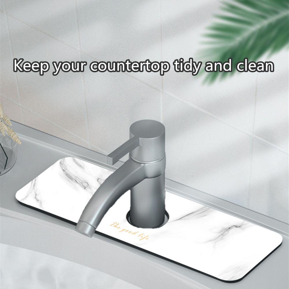 Keset Penyerap Keran Nanas Aksesoris Kamar Mandi Wastafel Cuci Cegah Air Sink Splash Guard Anti Slip Faucet Wraparound Diatom Mud