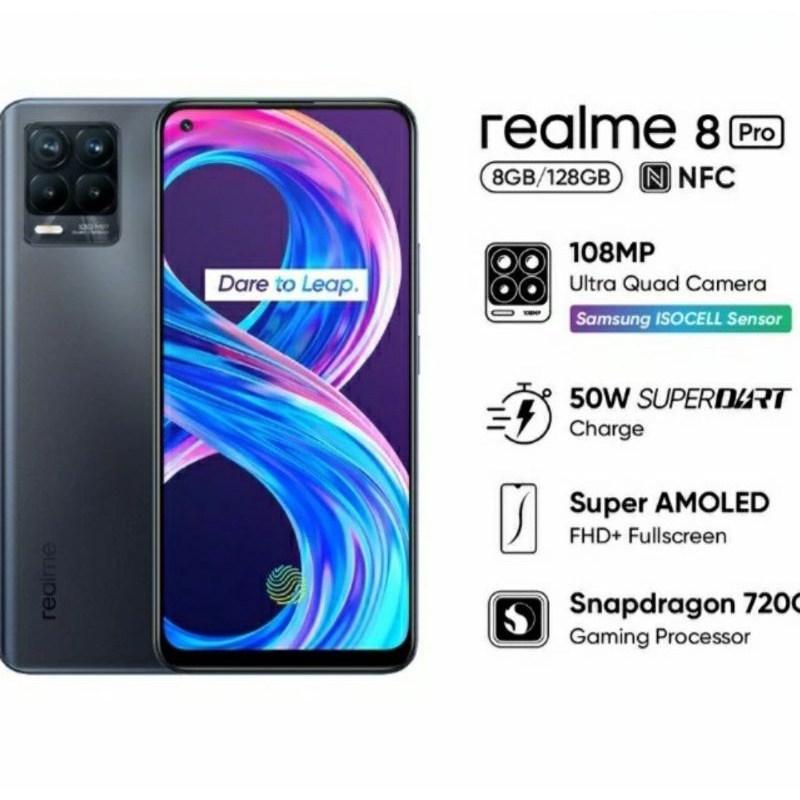 Handphone second murah Realme 8 8|128 NFC Hp Seken,bekas Realme 8 fullset