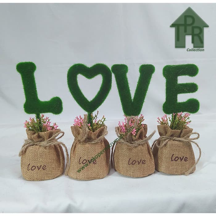 Pot Rumput HOME/LOVE Karung Set - 4pot x 1setBGA377