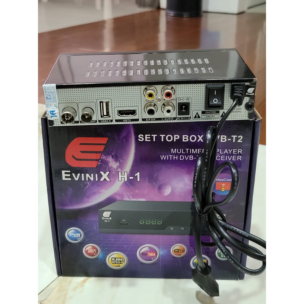 Receiver Set Top Box Dvb T2 Tv Digital Indonesia Evinix H1 Receiver Shopee Indonesia