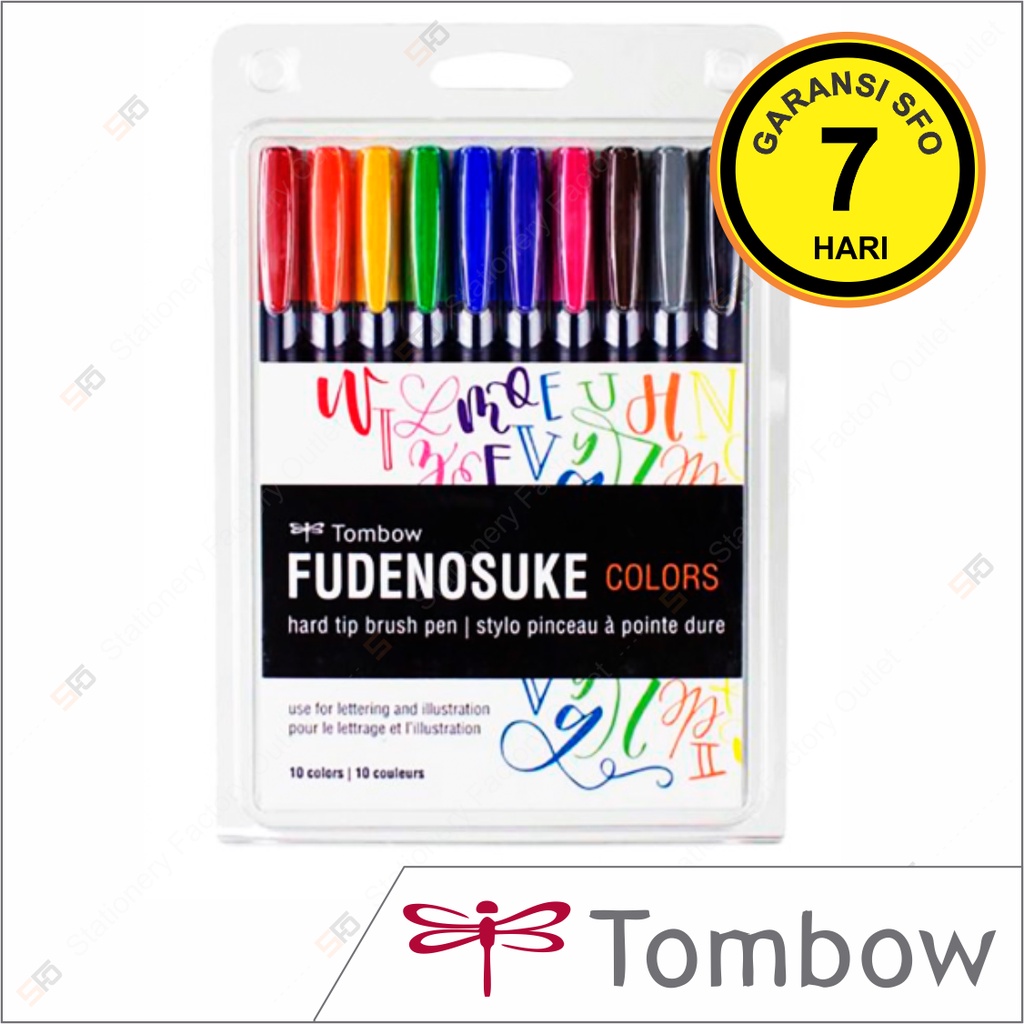 

Fudenosuke Brush Pen Tombow Set 10 - Hard Tip