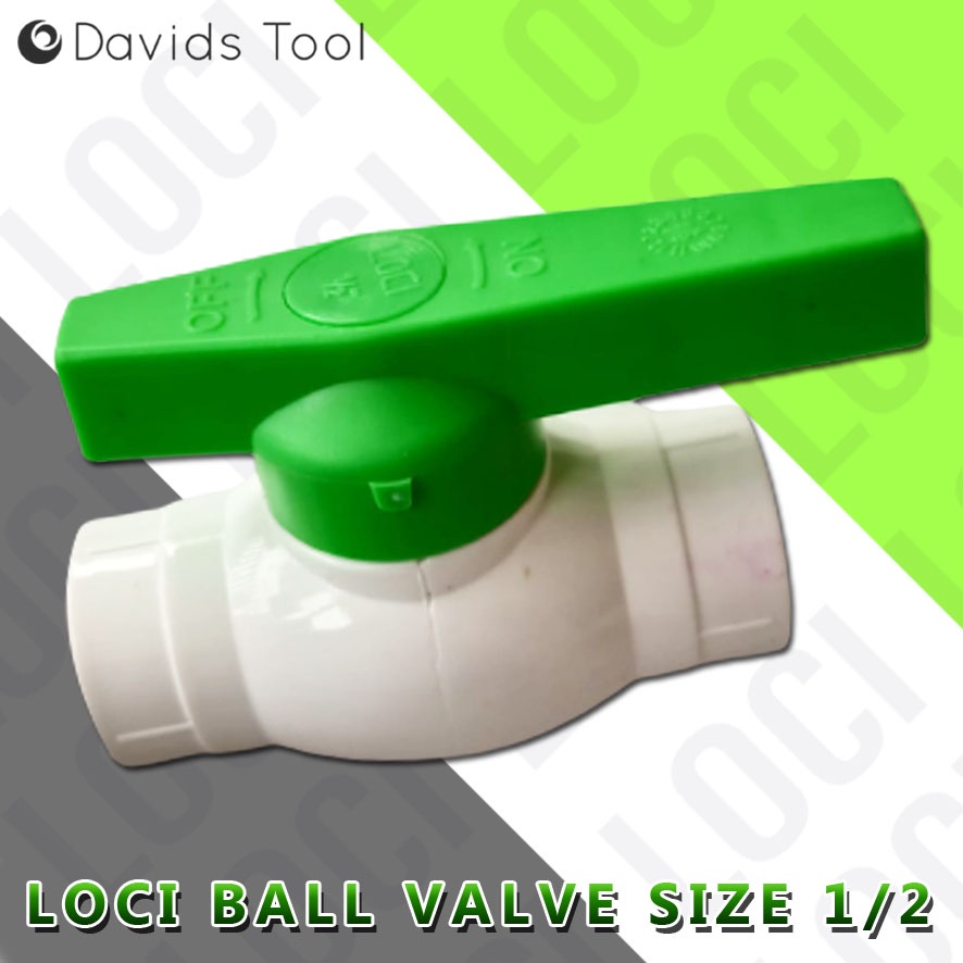 Stop Kran Ball Valve Plastik Pvc Loci 1/2 3/4 Inch