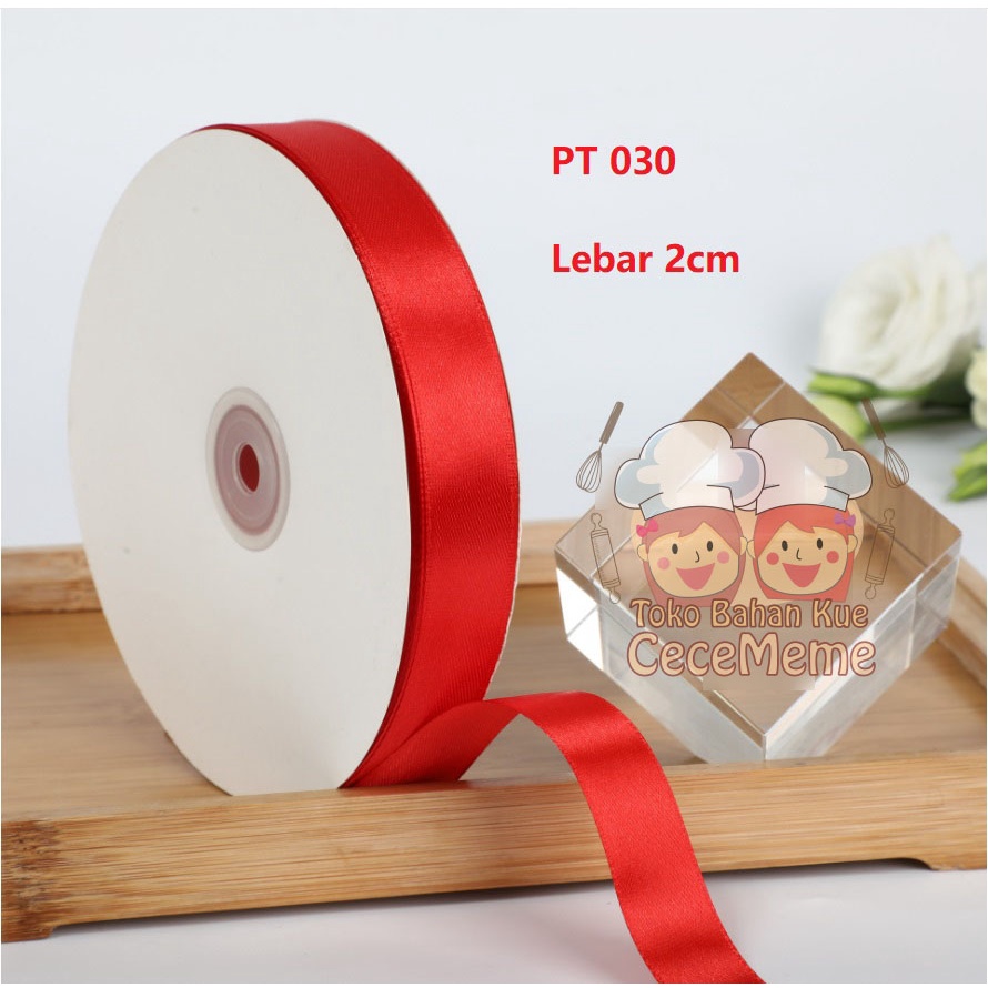 

Pita Satin Glow Kado Parcel Seserahan Polos Merah Natal Sangjit 2cm