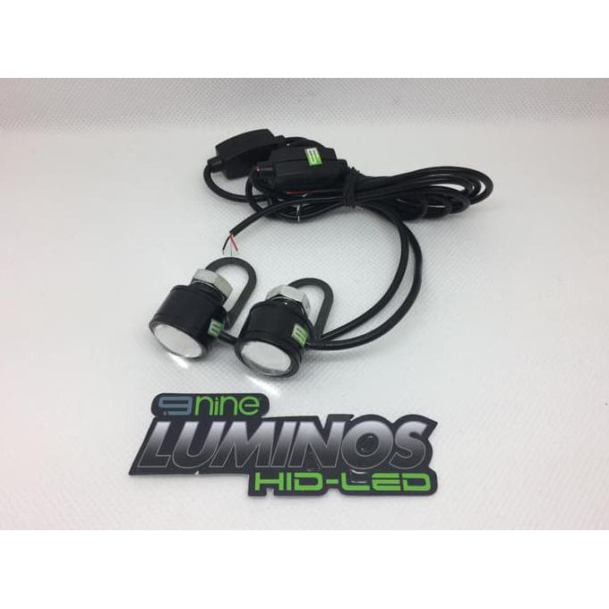 LUMINOS Lampu DRL Led Eagle Eye/Mata Elang Besar 2 Mode Manteng Strobo