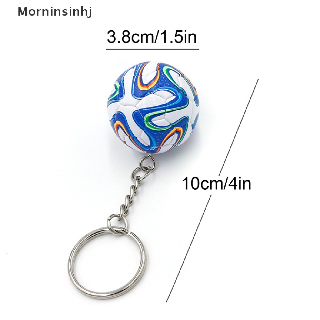 Mornin 3D Olahraga Sepak Bola Souvenir PU Leather Keyring Pria Penggemar Sepak Bola Gantungan Kunci Liontin id