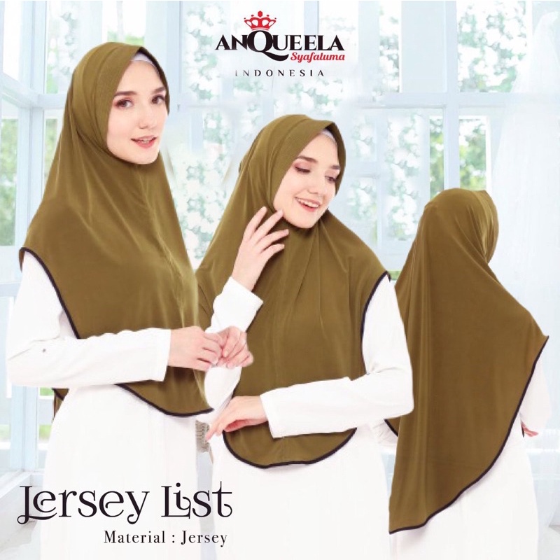 Jersy List Ori Anqueela hijab jilbab instan