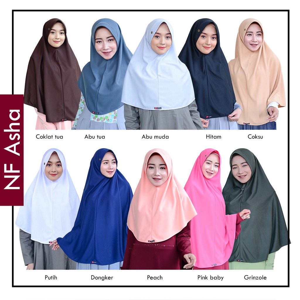 TERMURAH ASHA Hijab Instan Kaos | Jilbab Instan Khimar Syar'i Kerudung Instan Pad Kaos