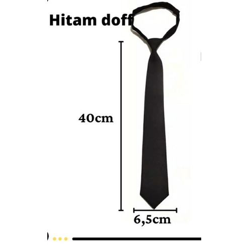 dasi hitam dasi OSPEK panjang slimfit halus pria wanita